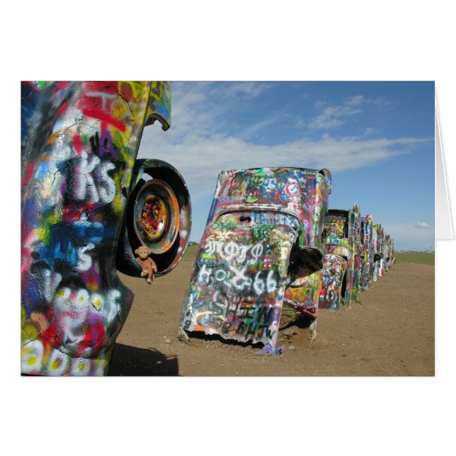 Saru bij Cadillac Ranch (Voorkant Horizontaal)