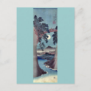 Saruhashi Bridge, door Ando, Hiroshige Briefkaart