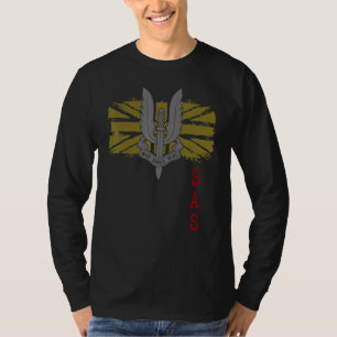 Sas Union Jack Leeuw Vrijheid Brits Patriot Vetera T-shirt