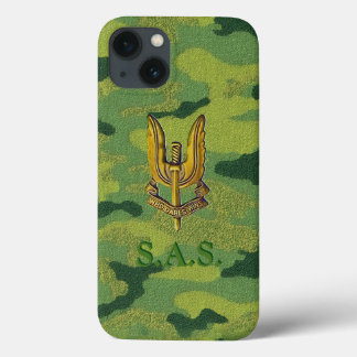 SAS Woodland-Camouflage Tough-Phone iPhone 13 Hoesje