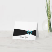 Sash Noir Avec Merci Bow Turquoise (Devant)