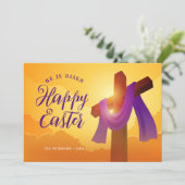 Sash pourpre sur croix | Bonne carte de voeux de P (Debout devant)