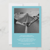 Sasha Aqua Modern Wedding Save The Date (Achterkant)