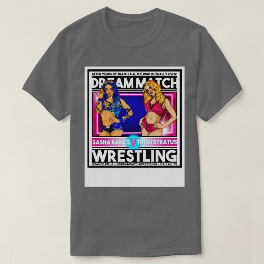 Sasha Banks vs Trish Stratus T-shirt (Design voorkant)