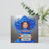 SASHA ~ Carte d'anniversaire ~ Bluebells ~ (Debout devant)