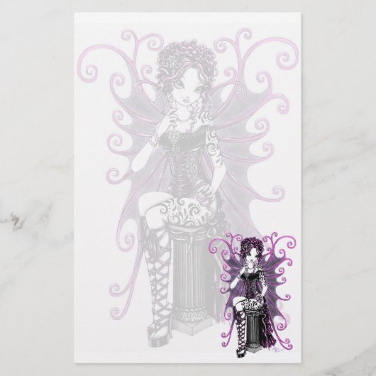 "Sasha" Couture Pink Valentijn Fairy Stationery Briefpapier (Voorkant)