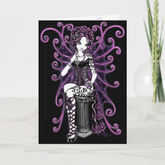 "Sasha" Couture Roze Valentijn Fairy Kaart (Voorkant)