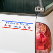 Sasha & Malia voor President 2016! Bumpersticker (Op Truck)