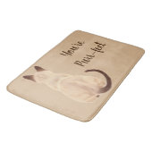 Sasha Siamese Cat Lover Back Uitzicht Je bent purr Badmat (Gekanteld)