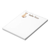 Sasha Siamese Cat Sitting Back Uitzicht Kat Aangep Notitieblok (Gedraaid)