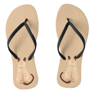 Sasha Siamese Kat Person Kat die kunst wegkijkt Teenslippers