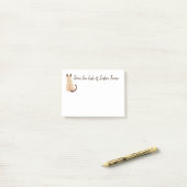 Sasha Siamese Kat Persoon Kitty Wegkijkend Kunst Post-it® Notes (Op bureau)