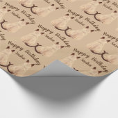 Sasha Siamese kat Sitting Birthday Kat Aangepast Cadeaupapier (Hoek)