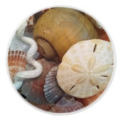 Sashells Sand Dollar Beach Thema Keramische Knop (Voorkant)