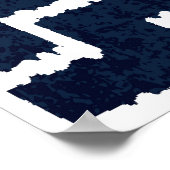 Sashiko Patroon: Traditioneel Japans borduurwerk Poster (Hoek)