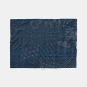 Sashiko-stijl borduurwerk - fleece deken (Voorkant (Horizontaal))