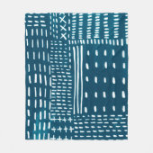 Sashiko Stitches Fleece Deken (Voorkant)
