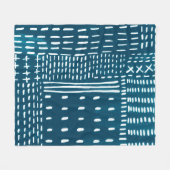 Sashiko Stitches Fleece Deken (Voorkant (Horizontaal))
