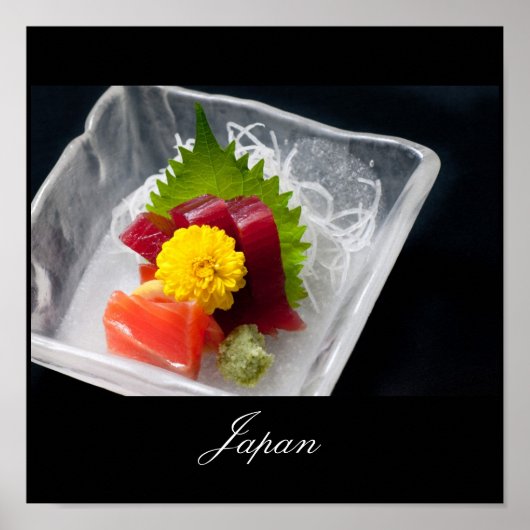 Sashimi in het Japanse Poster (Voorkant)