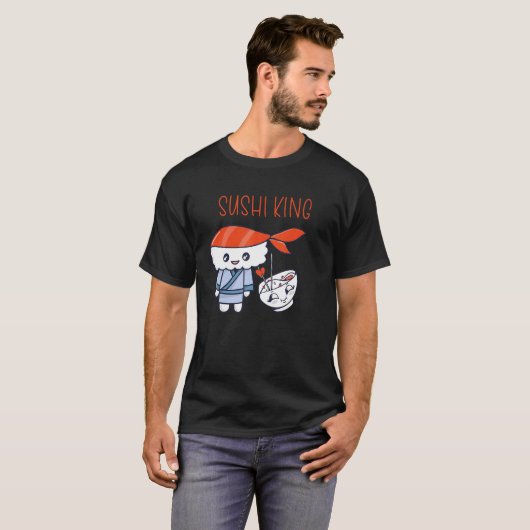 Sashimi Japans eten Sushi King Salmon Sushi 1 T-shirt (Voorkant volledig)