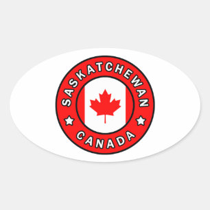 Saskatchewan Canada Ovale Sticker
