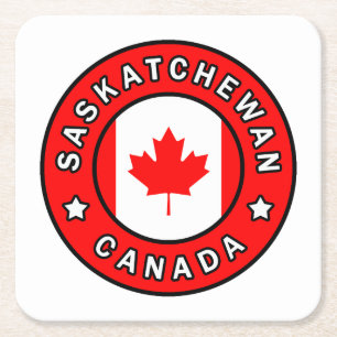 Saskatchewan Canada Vierkante Kartonnen Onderzetter