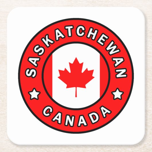 Saskatchewan Canada Vierkante Kartonnen Onderzetter (Voorkant)