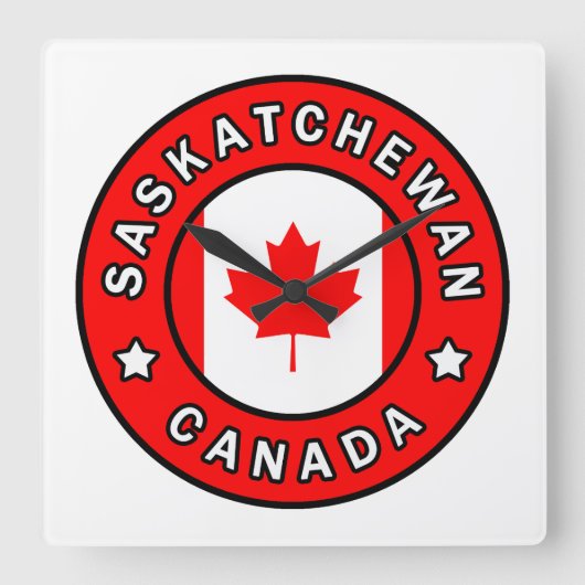 Saskatchewan Canada Vierkante Klok (Voorkant)