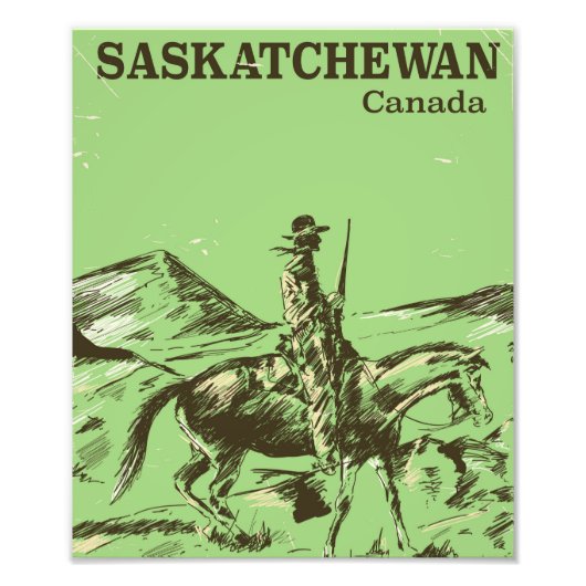 Saskatchewan Canada vintage reisposter Foto Afdruk (Voorkant)