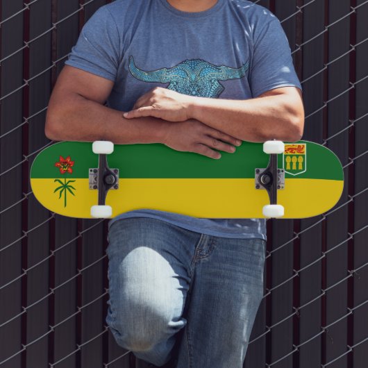 Saskatchewan Flag (CANADA) Skateboard (Buiten 3)