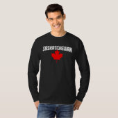 Saskatchewan Maple Leaf Canada Canadian Flag Pride T-shirt (Voorkant volledig)