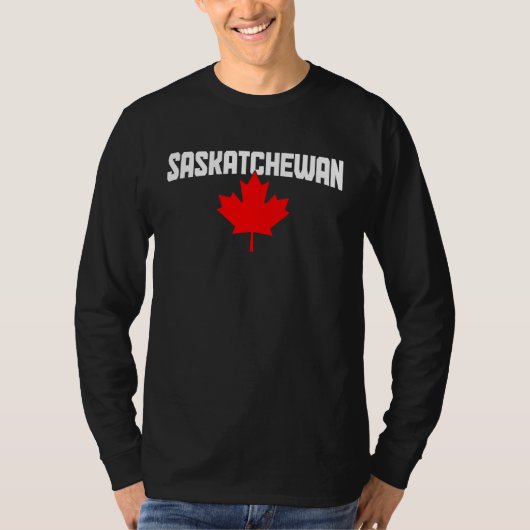 Saskatchewan Maple Leaf Canada Canadian Flag Pride T-shirt (Voorkant)