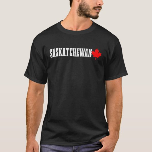Saskatchewan Maple Leaf Canada Canadian Flag Pride T-shirt (Voorkant)