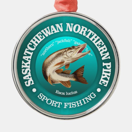 Saskatchewan Pike Vist Metalen Ornament (Voorkant)