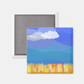 Saskatchewan tarwekunst magneet (Voorkant / Achterkant)