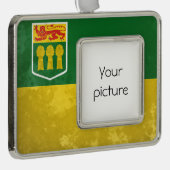 Saskatchewan Verzilverd Kader Ornament (Rechts)