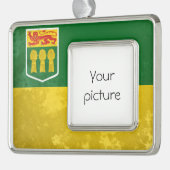Saskatchewan Verzilverd Kader Ornament (Links)