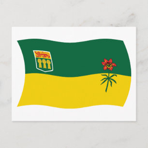 Saskatchewan Vlag Ansichtkaart Briefkaart