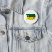 Saskatchewan Vlag Knop Ronde Button 5,7 Cm (In situ)