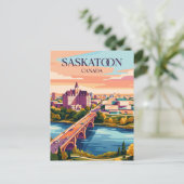 Saskatoon Canada Briefkaart (Staand voorkant)
