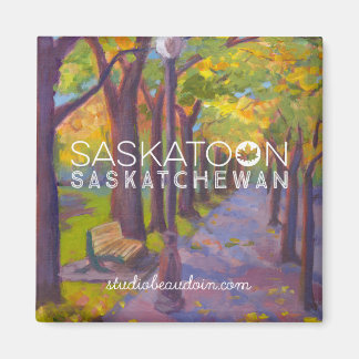 Saskatoon herfstwandeling—ijskastmagneet magneet