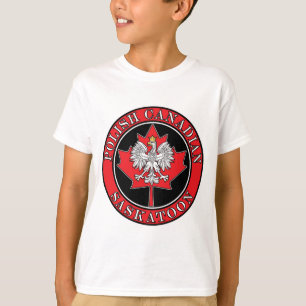 Saskatoon Round Poland Canadian Leaf T-shirt