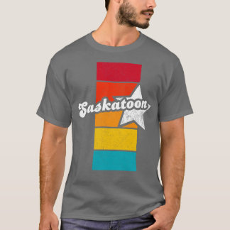 Saskatoon Saskatchewan Canada Vintage Noodlijdend T-shirt