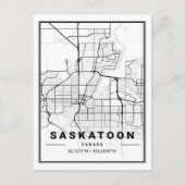 Saskatoon Saskatchewan Carte des villes de voyage (Devant)