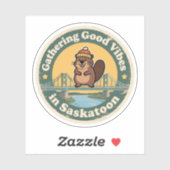  Saskatoon SK Goede Vibes Gift Sticker (Vel)
