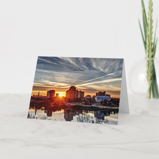 Saskatoon Sunset Kaart (Voorkant)