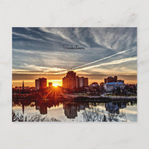 Saskatoon Zonsondergang Briefkaart