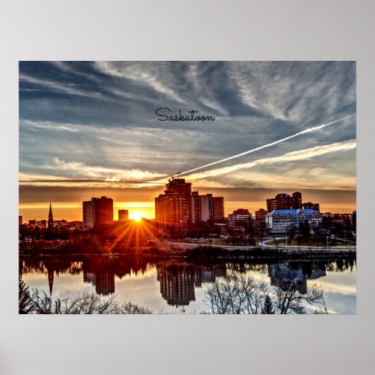 Saskatoon Zonsondergang Poster (Voorkant)