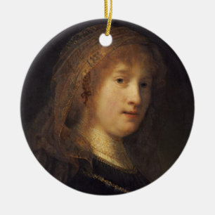 Saskia van Uylenburgh, c.1634-1640 (olie op het pa Keramisch Ornament