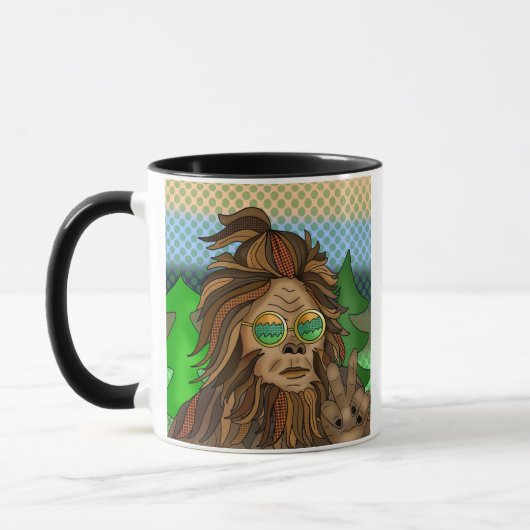 Sasqautch Peace Sign | Certified Squatcher Mok (Links)